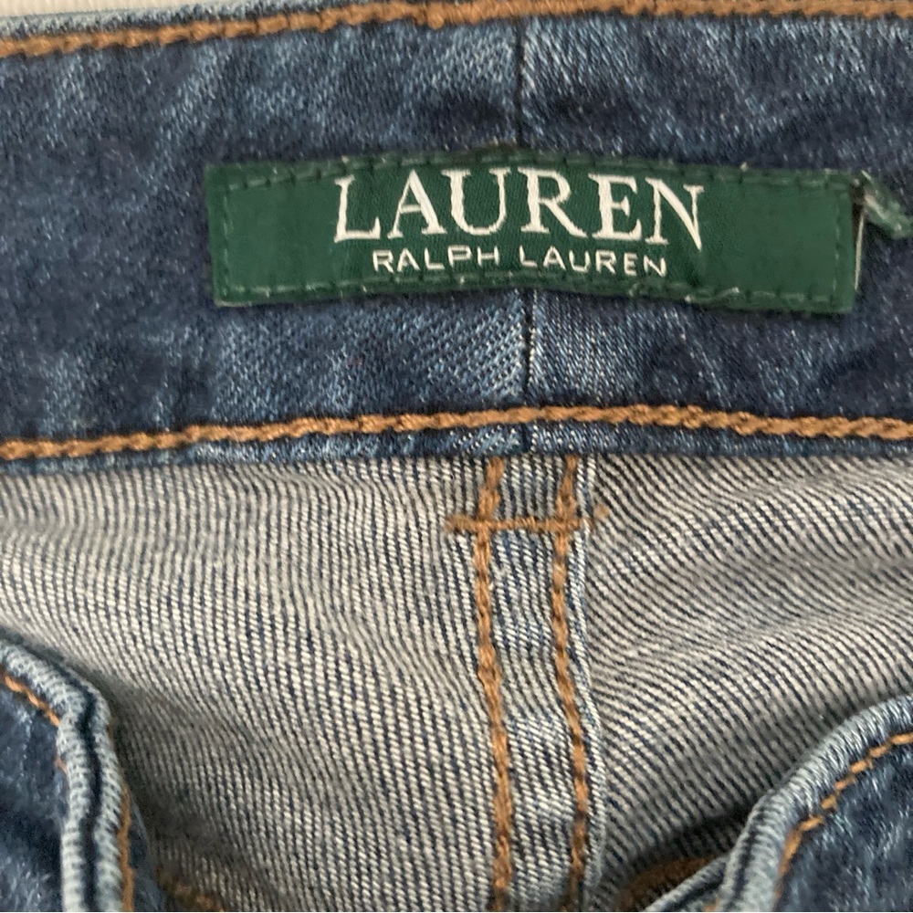 LAUREN RALPH LAUREN Women’s Premier Straight Mid Rise Stretch Blue Jeans Size 32 - Picture 8 of 16